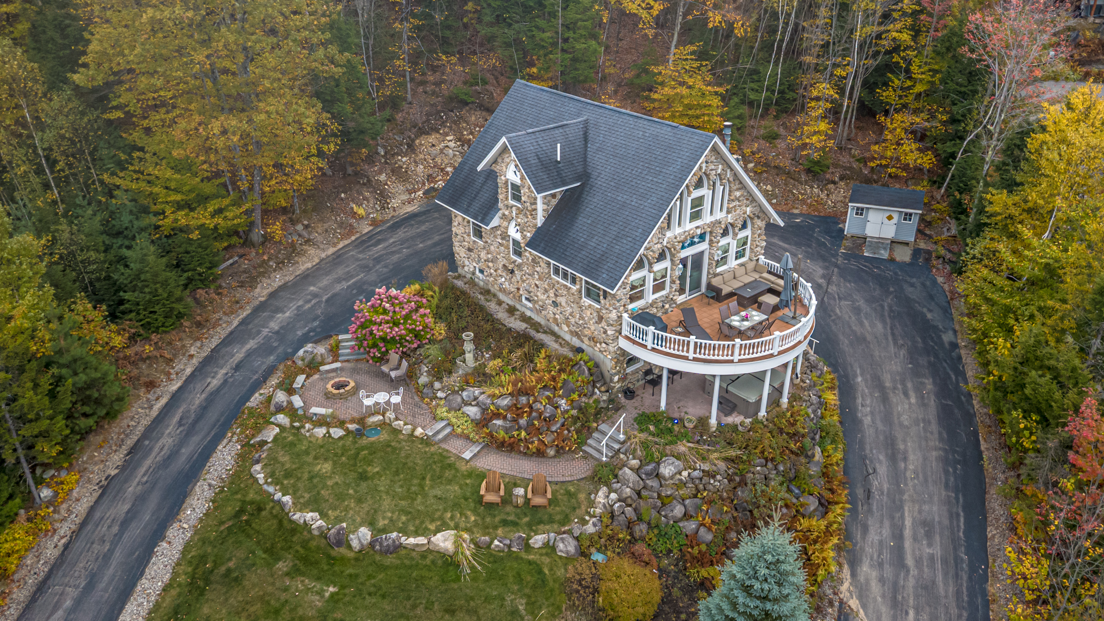 Aerial view 13 of Stonewood Chalet and the White Mountains