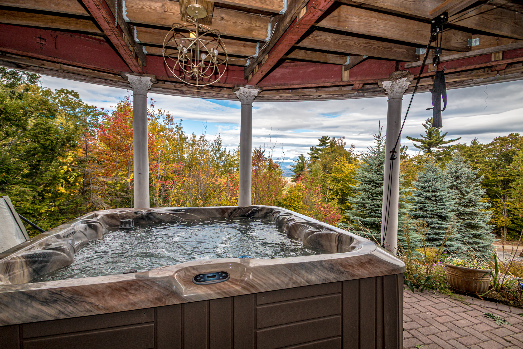 Stonewood hot tub in the forest